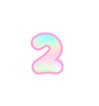 3-3ひらがな(虹色ピンクアレンジレインボー（個別スタンプ：15）