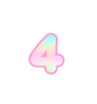 3-3ひらがな(虹色ピンクアレンジレインボー（個別スタンプ：17）