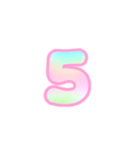 3-3ひらがな(虹色ピンクアレンジレインボー（個別スタンプ：18）