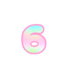 3-3ひらがな(虹色ピンクアレンジレインボー（個別スタンプ：19）