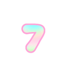 3-3ひらがな(虹色ピンクアレンジレインボー（個別スタンプ：20）