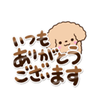 トイプードル「アプリコット」敬語・丁寧（個別スタンプ：1）