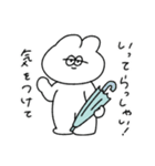 雨の日の無気力動物（うさぎ）（個別スタンプ：3）
