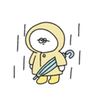 雨の日の無気力動物（うさぎ）（個別スタンプ：6）