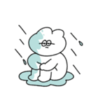 雨の日の無気力動物（うさぎ）（個別スタンプ：9）