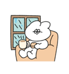 雨の日の無気力動物（うさぎ）（個別スタンプ：11）