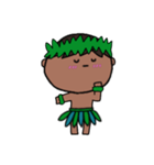 フラダンス 男の子 ハワイ 夏1（個別スタンプ：3）