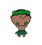 フラダンス 男の子 ハワイ 夏1（個別スタンプ：7）