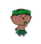 フラダンス 男の子 ハワイ 夏1（個別スタンプ：9）