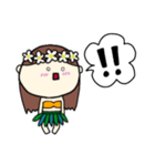 フラガール ハワイ 夏 アロハ 2（個別スタンプ：11）