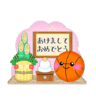 【バスケ】毎年使える♡年末年始＆お正月5（個別スタンプ：6）
