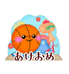 【バスケ】毎年使える♡年末年始＆お正月5（個別スタンプ：7）