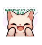 スフィンクス猫の日常（J2）（個別スタンプ：14）