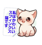 スフィンクス猫の日常生活（J1）（個別スタンプ：3）