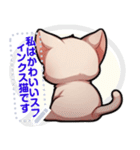 スフィンクス猫の日常生活（J1）（個別スタンプ：4）