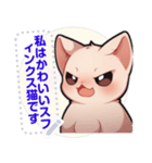 スフィンクス猫の日常生活（J1）（個別スタンプ：19）