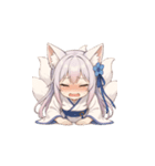 表情豊かな狐少女スタンプ（個別スタンプ：6）