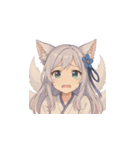 表情豊かな狐少女スタンプ（個別スタンプ：7）