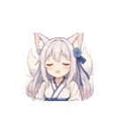 表情豊かな狐少女スタンプ（個別スタンプ：12）