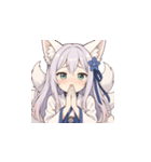 表情豊かな狐少女スタンプ（個別スタンプ：13）