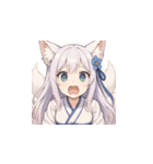 表情豊かな狐少女スタンプ（個別スタンプ：15）