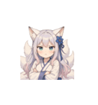 表情豊かな狐少女スタンプ（個別スタンプ：17）