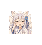 表情豊かな狐少女スタンプ（個別スタンプ：21）
