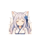 表情豊かな狐少女スタンプ（個別スタンプ：22）