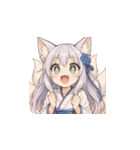 表情豊かな狐少女スタンプ（個別スタンプ：26）