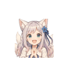 表情豊かな狐少女スタンプ（個別スタンプ：35）