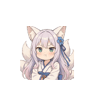 表情豊かな狐少女スタンプ（個別スタンプ：39）