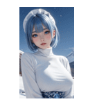超唯美雪地メイド写真（個別スタンプ：2）