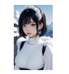 超唯美雪地メイド写真（個別スタンプ：3）