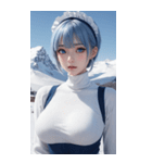 超唯美雪地メイド写真（個別スタンプ：5）