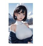 超唯美雪地メイド写真（個別スタンプ：6）