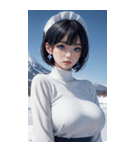 超唯美雪地メイド写真（個別スタンプ：7）