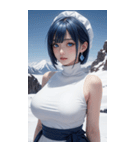 超唯美雪地メイド写真（個別スタンプ：8）