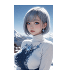 超唯美雪地メイド写真（個別スタンプ：10）