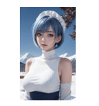 超唯美雪地メイド写真（個別スタンプ：12）