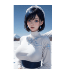 超唯美雪地メイド写真（個別スタンプ：18）
