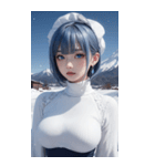 超唯美雪地メイド写真（個別スタンプ：19）