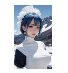 超唯美雪地メイド写真（個別スタンプ：25）