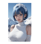 超唯美雪地メイド写真（個別スタンプ：30）