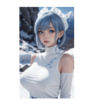 超唯美雪地メイド写真（個別スタンプ：31）