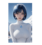 超唯美雪地メイド写真（個別スタンプ：35）