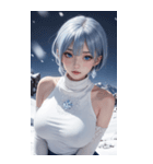 超唯美雪地メイド写真（個別スタンプ：37）