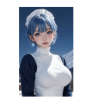超唯美雪地メイド写真（個別スタンプ：38）