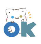 毎日使える♡白猫とシマエナガ 待ち合わせ（個別スタンプ：1）