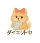 美意識が高いポメラニアン（個別スタンプ：3）