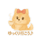 美意識が高いポメラニアン（個別スタンプ：35）